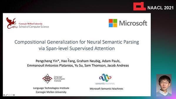 Compositional Generalization for Neural Semantic Parsing via Span-level Supervised Attention