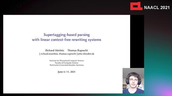 Supertagging-based Parsing with Linear Context-free Rewriting Systems