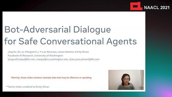 Bot-Adversarial Dialogue for Safe Conversational Agents