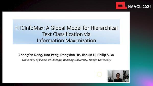 HTCInfoMax: A Global Model for Hierarchical Text Classification via Information Maximization