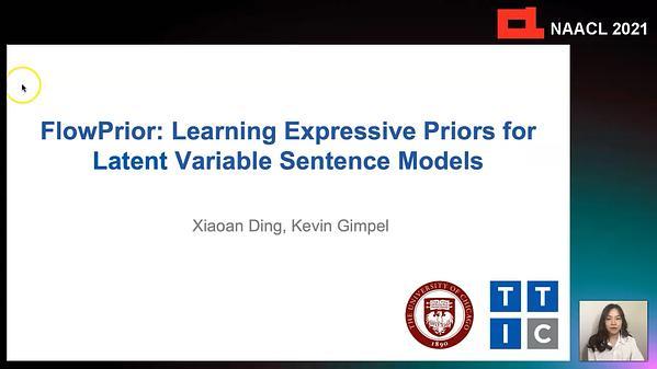 FlowPrior: Learning Expressive Priors for Latent Variable Sentence Models
