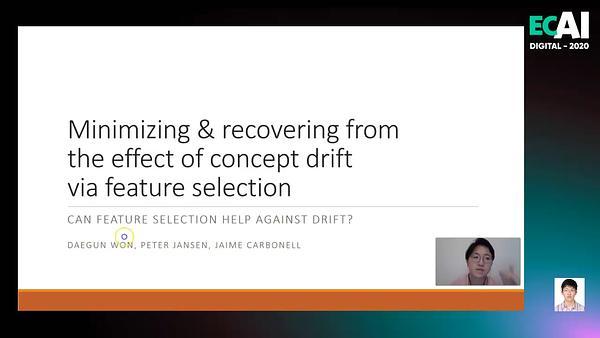 Minimizing and recovering from the effect of concept drift via feature selection