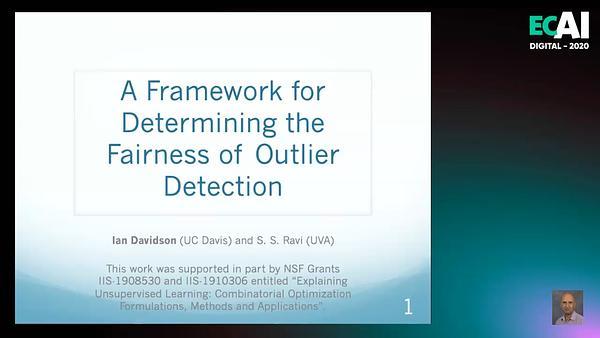A Framework for Determining the Fairness of Outlier Detection