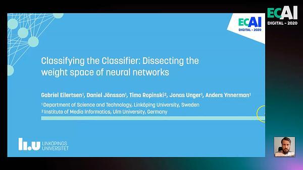 Classifying the classifier: dissecting the weight space of neural networks