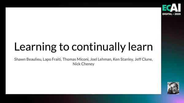 Learning to continually learn