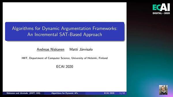 Algorithms for Dynamic Argumentation Frameworks: An Incremental SAT-Based Approach