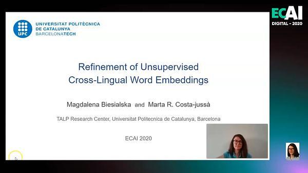 Refinement of Unsupervised Cross-Lingual Word Embeddings