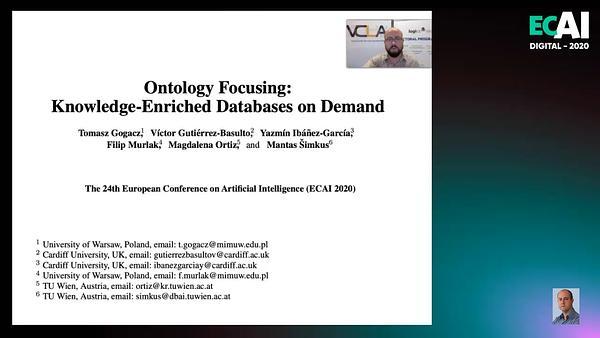 Ontology Focusing: Knowledge-enriched Databases on Demand