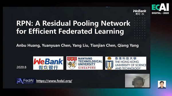 RPN: A Residual Pooling Network for Efficient Federated Learning