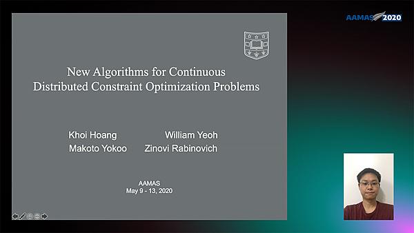 New Algorithms for Continuous Distributed Constraint Optimization Problems