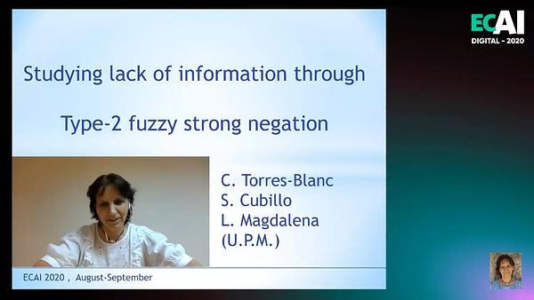 Studying lack of information through type-2 fuzzy strong negation