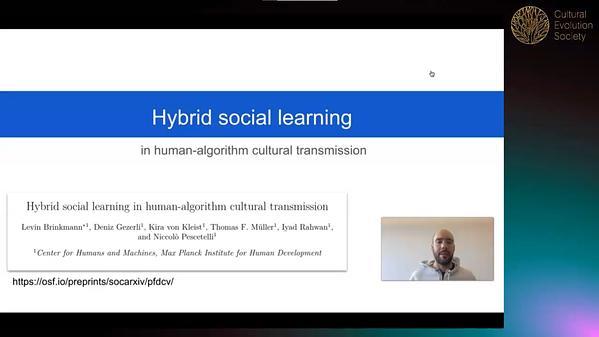 Hybrid social learning in human-algorithm cultural transmission