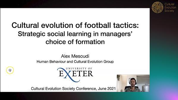 Cultural evolution of football tactics: strategic social learning in managers’ choice of formation