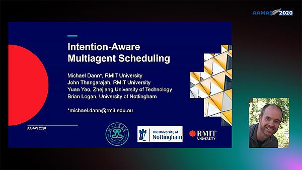 Intention-Aware Multiagent Scheduling