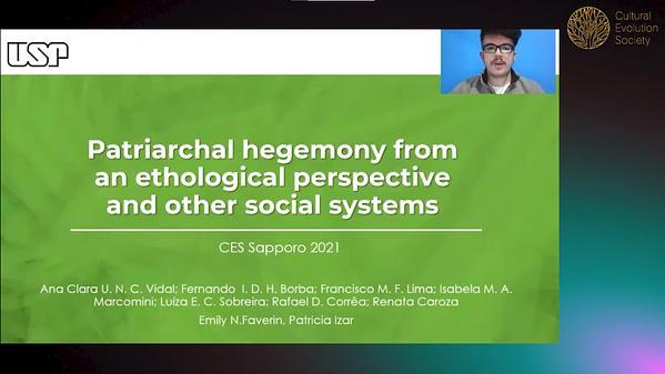 Patriarchal hegemony from an ethological perspective and other social systems