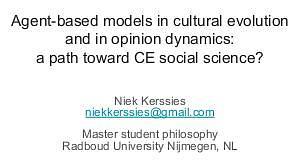Agent-based models in cultural evolution and in opinion dynamics: a path toward CE social science?