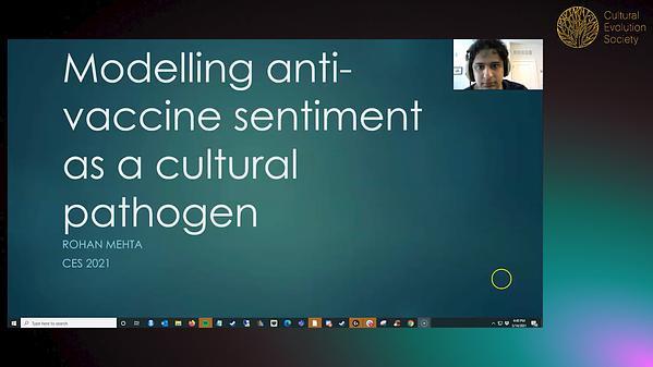 Modelling anti-vaccine sentiment as a cultural pathogen