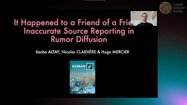 It happened to a friend of a friend: inaccurate source reporting in rumour diffusion