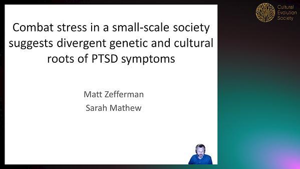 Combat stress in a small-scale society suggests divergent genetic and cultural roots of PTSD symptoms