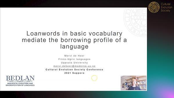 Loanwords in basic vocabulary mediate the borrowing profile of a language