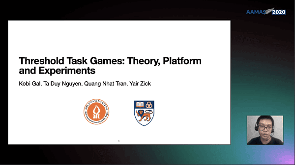 Threshold Task Games: Theory, Platform and Experiments