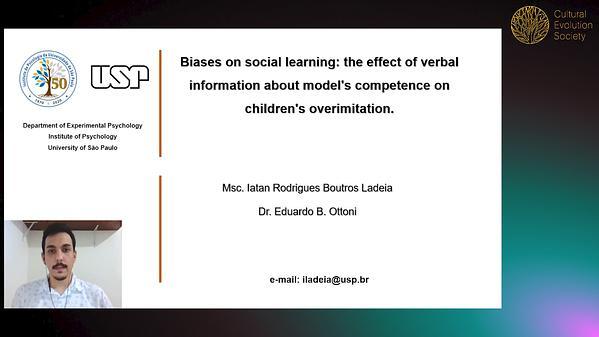 Biases on social learning: the effect of model's competence on children's overimitation