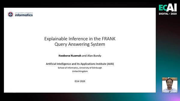 Explainable Inference in the FRANK Query Answering System