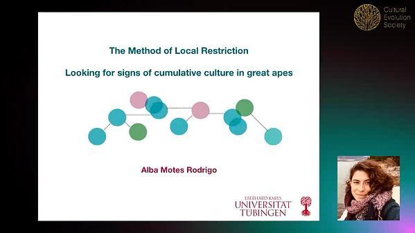 The Method of Local Restriction: In search of potential great ape culture-dependent forms