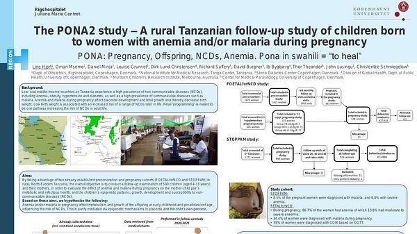 The PONA2 study – A rural Tanzanian follow-up study of children born to women with anemia and/or malaria during pregnancy