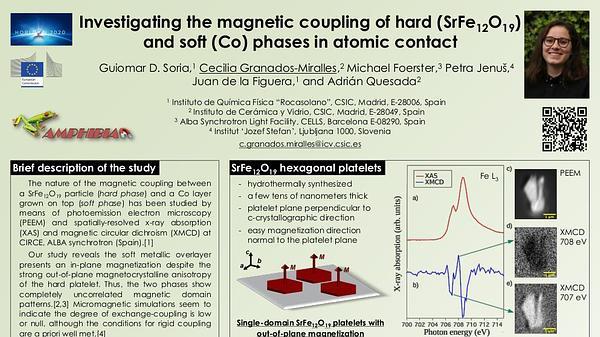 Investigating the magnetic coupling of hard (SrFe12O19) and soft (Co) phases in atomic contact