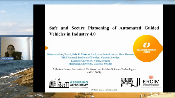 Safe and secure platooning of automated guided vehicles in Industry 4.0
