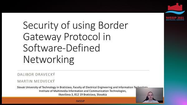 Security of using Border Gateway Protocol in Software-Defined Networking