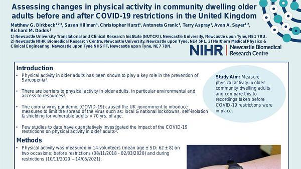 Assessing changes in physical activity in community dwelling older adults before and after COVID-19 restrictions in the United Kingdom