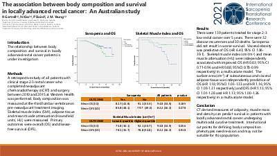 The association between body composition and survival in locally advanced rectal cancer: An Australian study