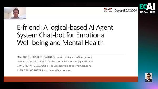E-friend: A logical-based AI Agent System Chat-bot for EmotionalWell-being and Mental Health (Paper #5)