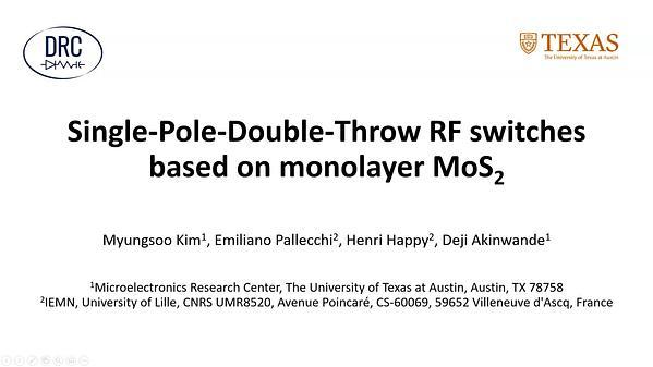 Single-Pole-Double-Throw RF switches based on monolayer MoS2