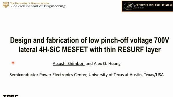 Design and fabrication of low pinch-off voltage 700V lateral 4H-SiC MESFET with thin RESURF layer