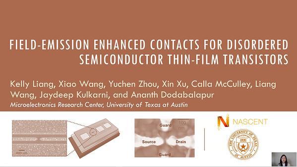 Field-Emission Enhanced Contacts for Disordered Semiconductor based Thin-Film Transistors