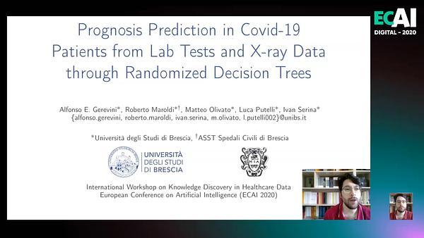 Prognosis Prediction in Covid-19 Patients from Lab Tests and X-ray Data through Randomized Decision Trees