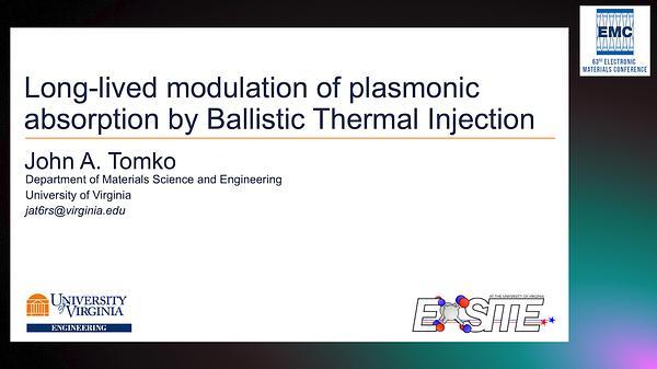 Long-Lived Modulation of Plasmonic Absorption by Ballistic Thermal Injection