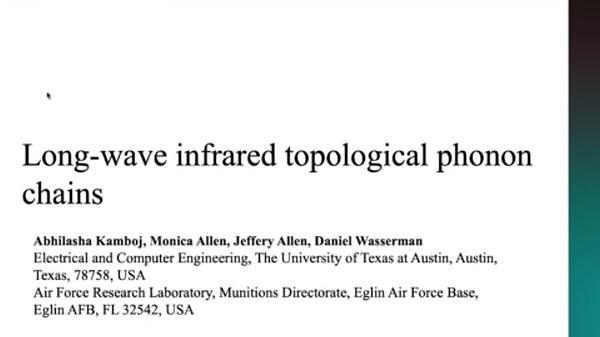 Long-Wave Infrared Topological Phonon Chain