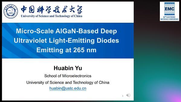 Micro-Scale AlGaN-Based Deep Ultraviolet Light-Emitting Diodes Emitting at 265 nm