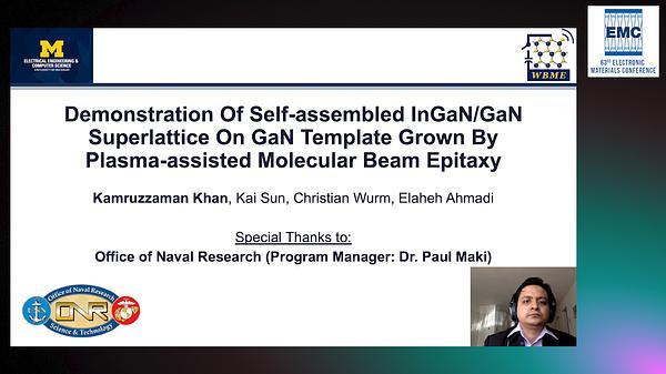 Demonstration of Self-Assembled InGaN/GaN Superlattice on GaN Template Grown by Plasma-Assisted Molecular Beam Epitaxy