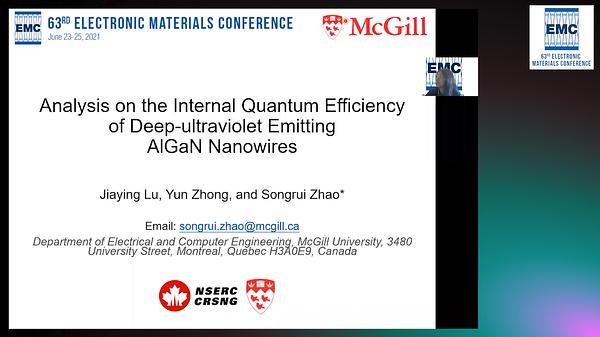 Analysis on the Internal Quantum Efficiency of Deep-Ultraviolet Emitting AlGaN Nanowires
