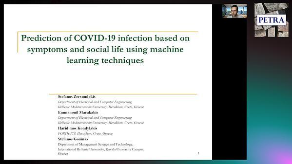 Prediction of COVID-19 infection based on symptoms and social life using machine learning techniques