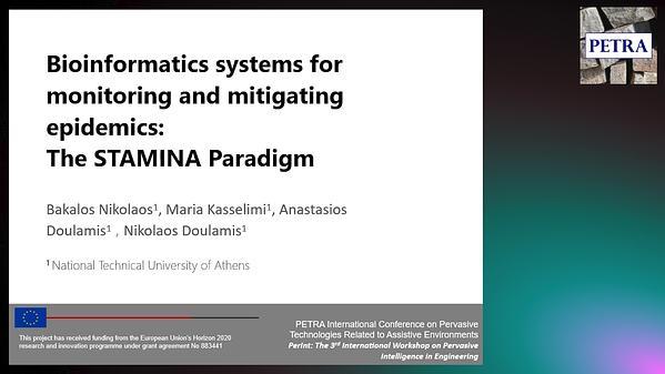 Bioinformatics systems for monitoring and mitigating epidemics: The STAMINA Paradigm