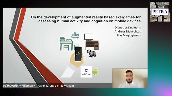 On the development of augmented reality based exergames for assessing human activity and cognition on mobile devices