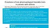 Prevalence of non-pharmacological treatable traits in patients with asthma