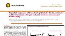 Repeated exposure of bronchial epithelial cells to particular matter increases allergen-induced cytokine release and permeability 