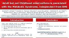 Adult but not childhood onset asthma is associated with the metabolic syndrome, independent from body mass
